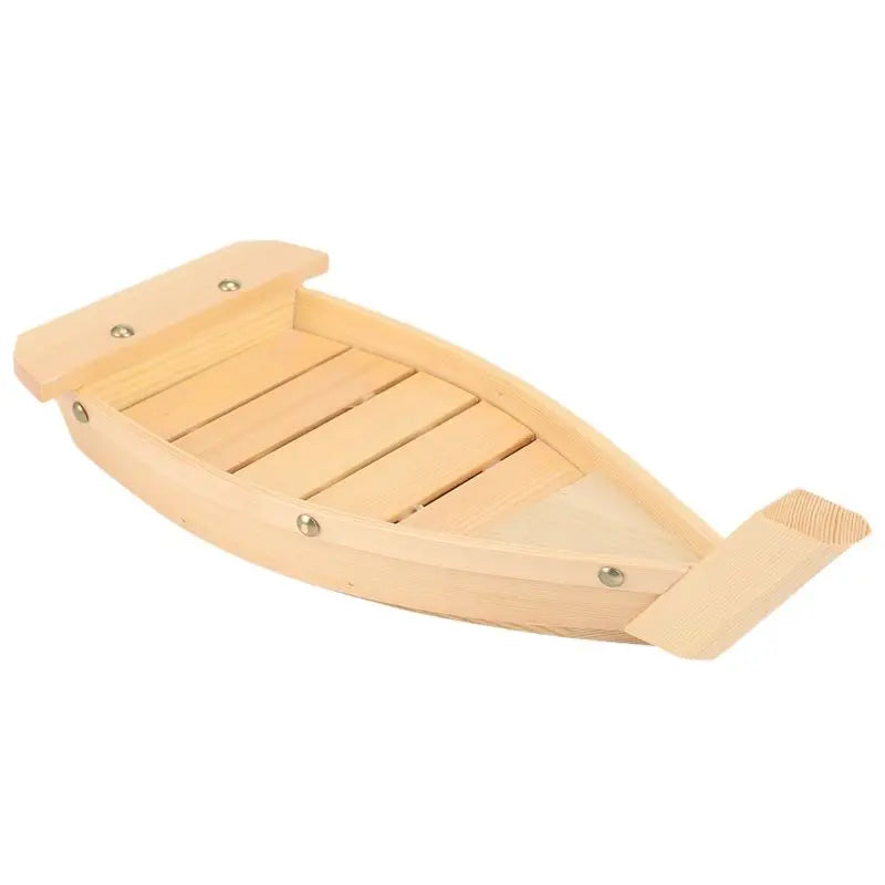ABKW-3Pcs 42X17X7.5Cm Japanese Cuisine Sushi Boats Sushi Tools Wood Handmade Simple Ship Sashimi Cold Dishes Tableware Bar Vue