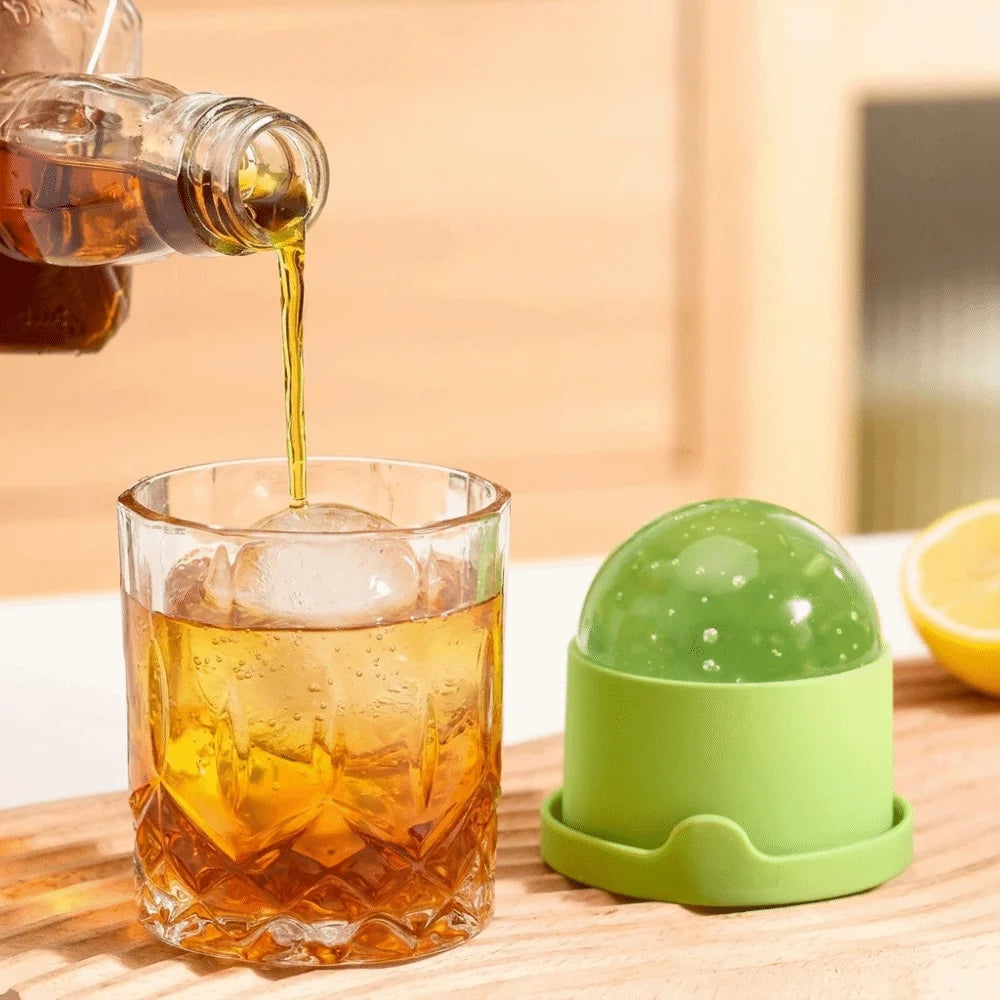 3PCS/SET Stackable Ice Ball Maker 6cm Diameter Food-Grade Silicone Whiskey Ice Cube Mold DIY Quick-Freezing Ice Cube Mold Party Vue