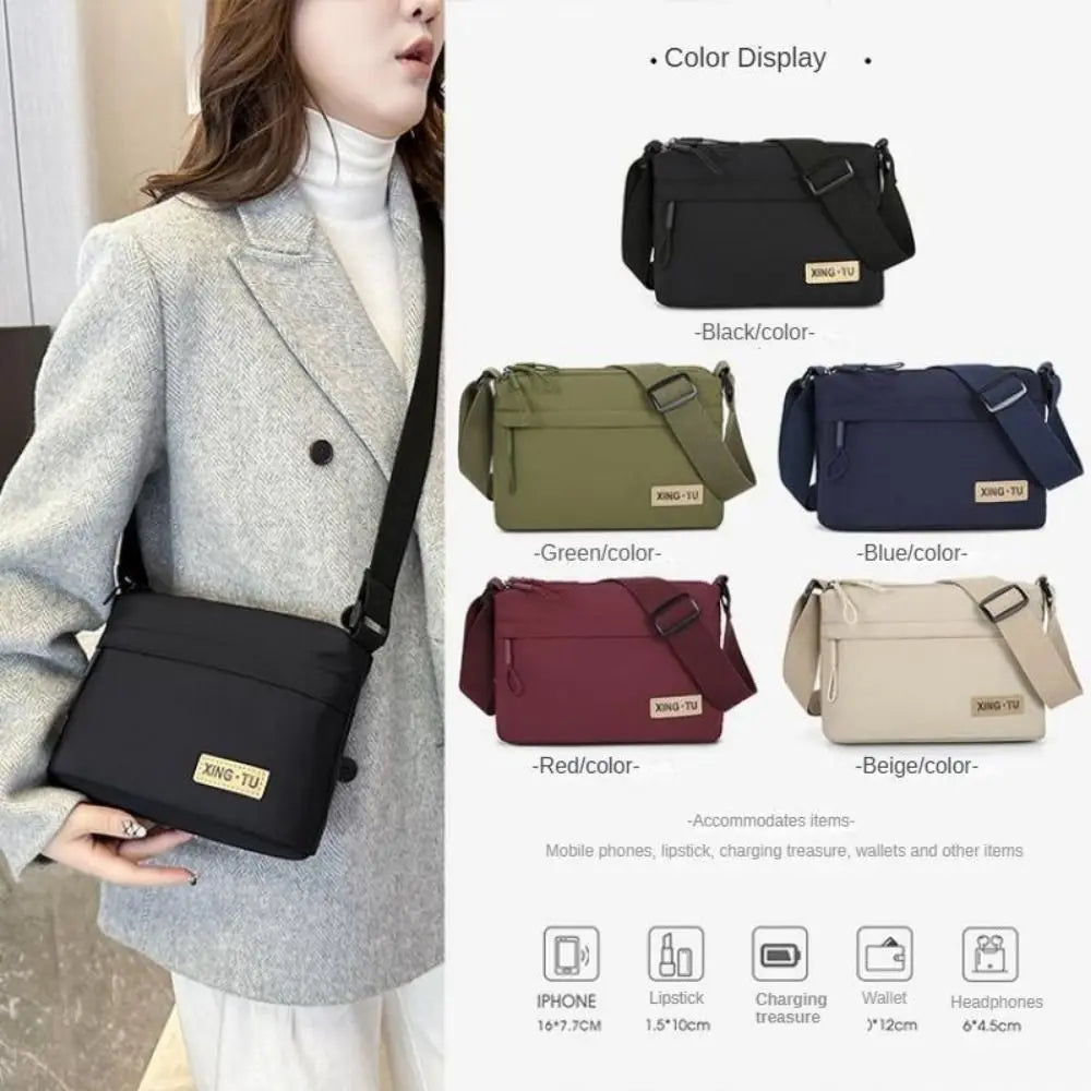 Fashion Oxford Crossbody Bag Solid Large Capacity Shoulder