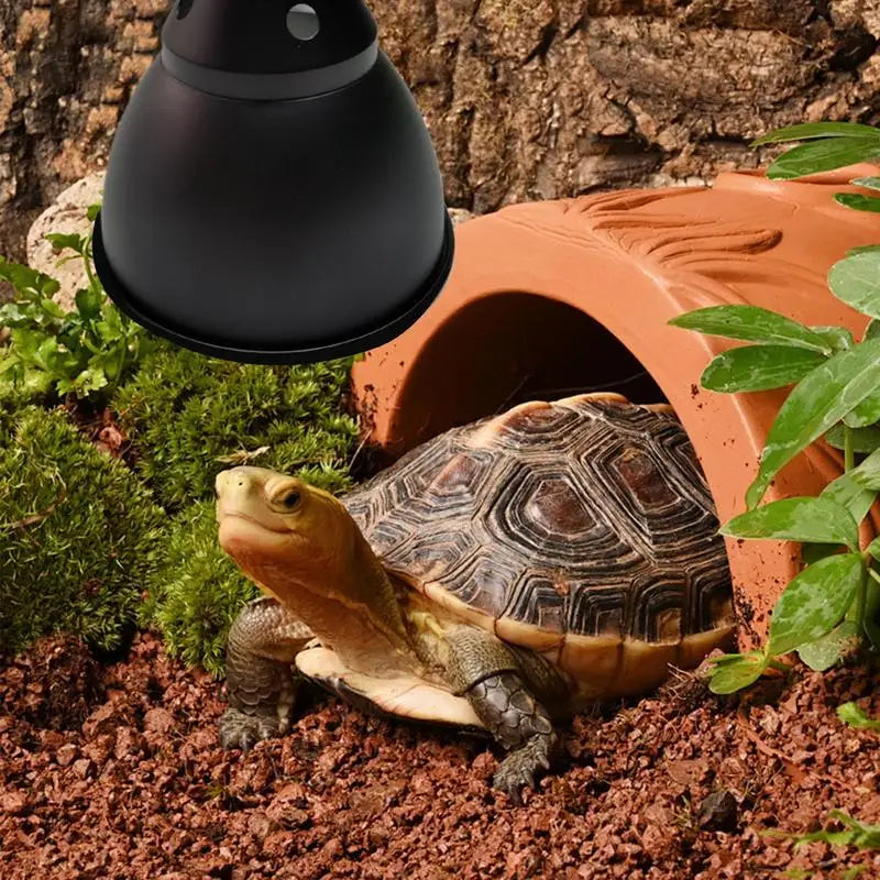 Deep Dome Reptile Heat Lamp Fixture UVB Basking Light Reflector Dome Lampshade Terrarium Lighting System with Optical Reflection Vue