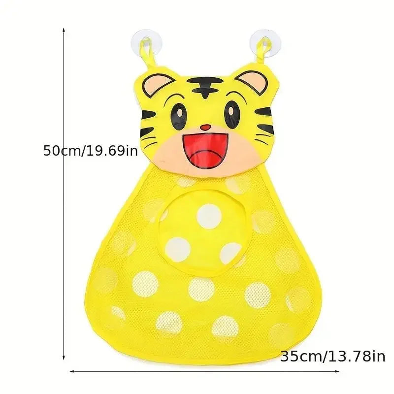 vvocci Children's Bathroom Cartoon Clutter Storage Hanging Bag Bath Water Play Toy Storage Mesh Bathroom Suction Cup Hanging Bag Vue
