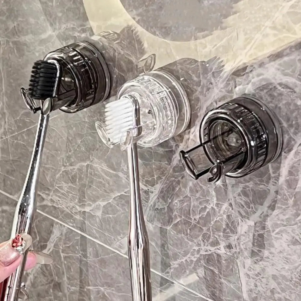 Plastic Suction Cup Electric Toothbrush Holder Hole-Free Removable Toothbrush Storage Hook Reusable Wall Mounted Plug Hooks Vue