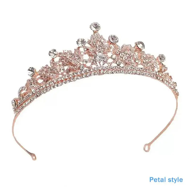 Wedding Hair Tiara Crystal Bridal Tiara Crown Silver Color Diadem Veil Tiaras Wedding Hair Accessories Headpieces Head Jewelry Vue A14