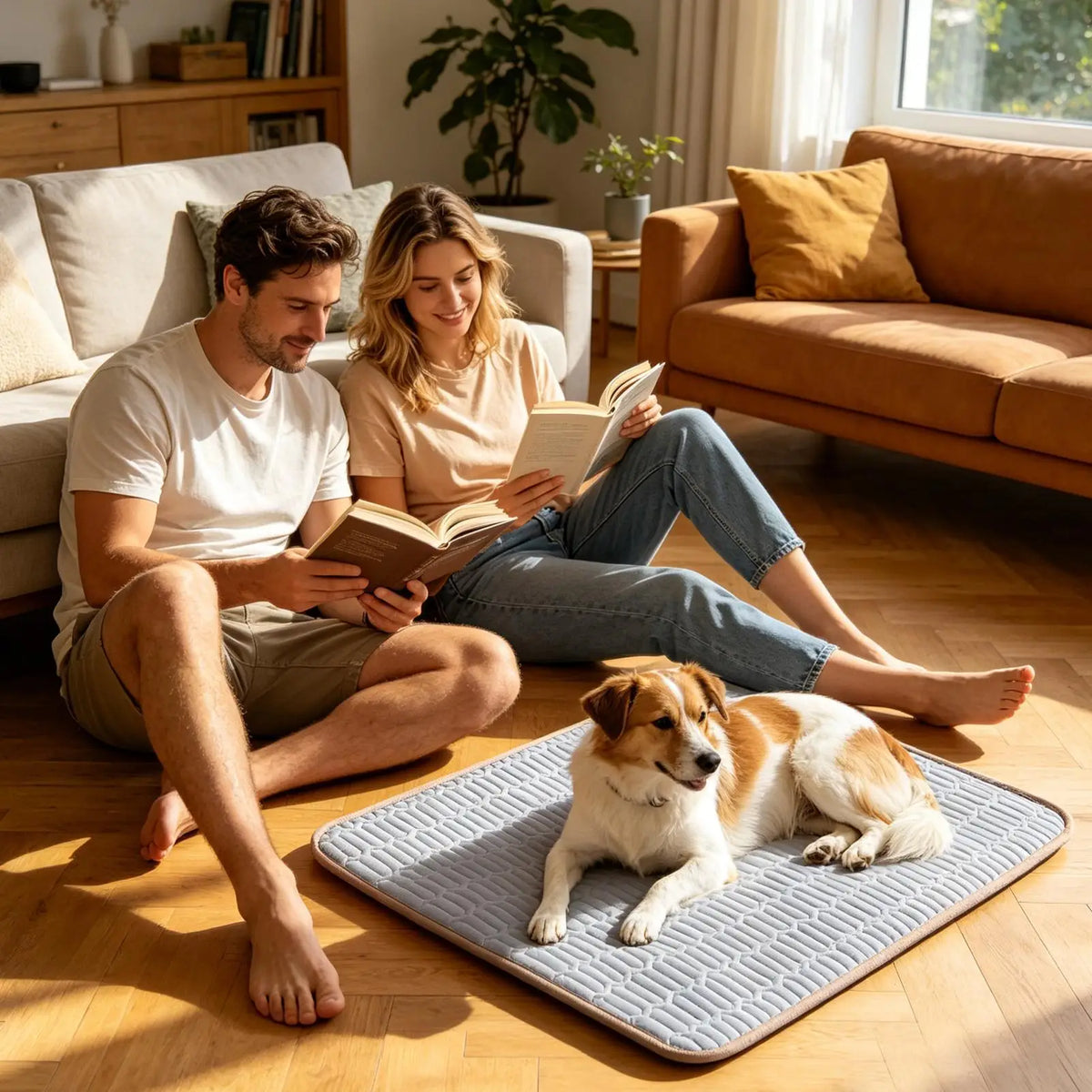 Breathable Non Slip Washable Folding Dog Cooling Mat Pet Bed for Sleep Nap Rest Relaxation Home Indoor Vue