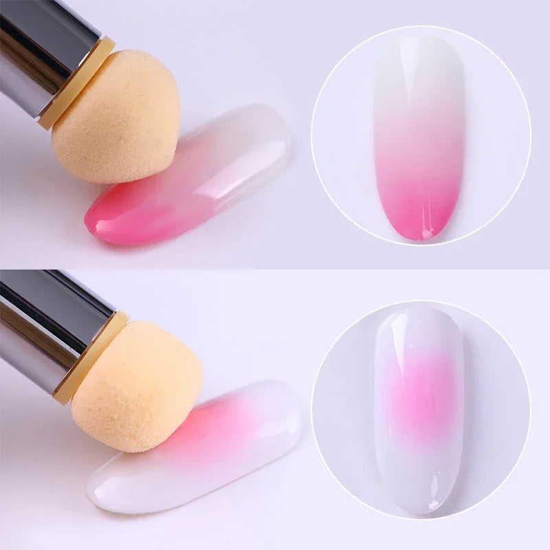 Heads Replacement Gradient Brush Sponge Tools Gel Polish Nails Art Dotting Pen For ManicureColor Glitter Powder Accessories Vue