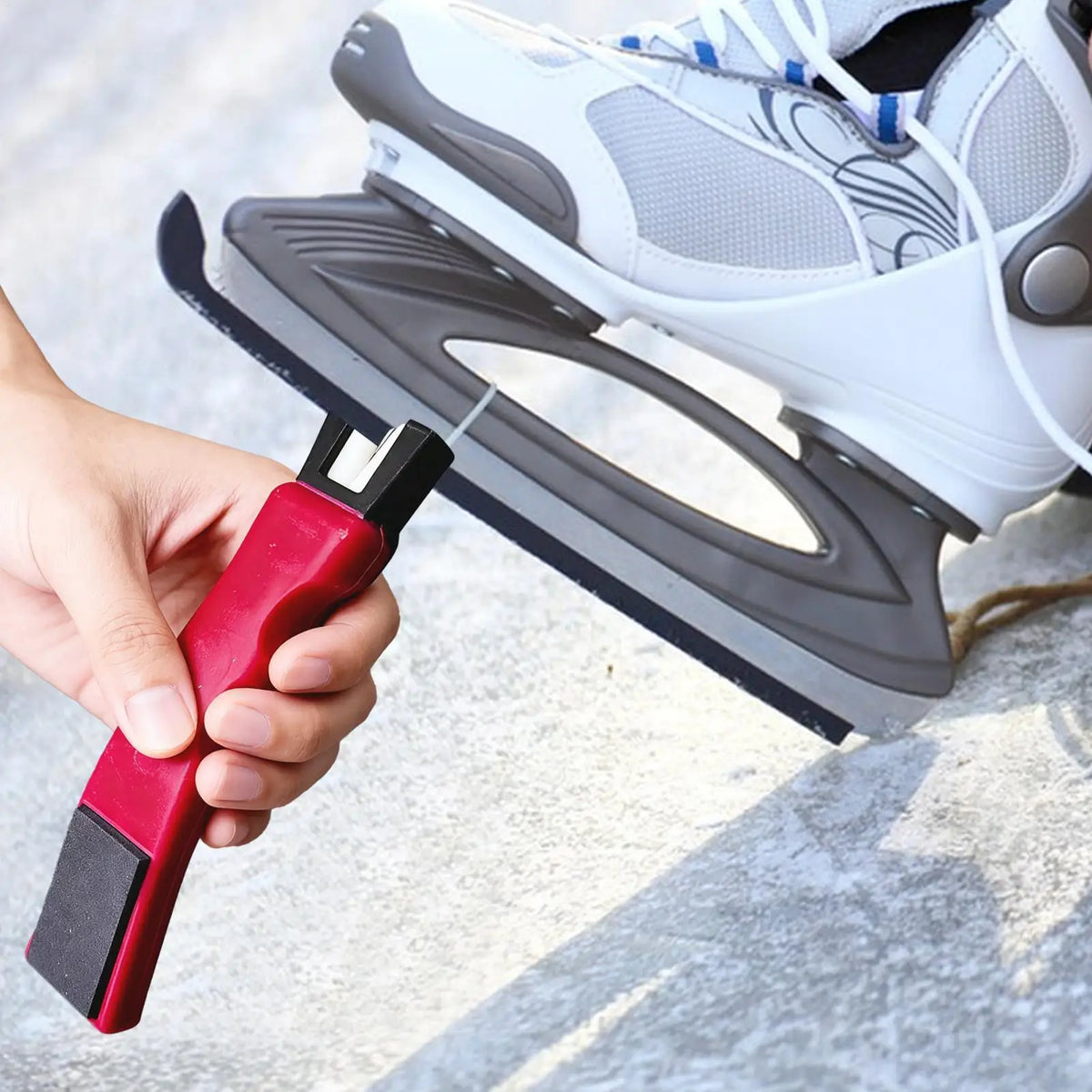 Ice Skate Grinder Double-Sided Sharpening Maintenance Grinding Tool Ice Skate Sharpening Equipment for Men Athletes Players Vue