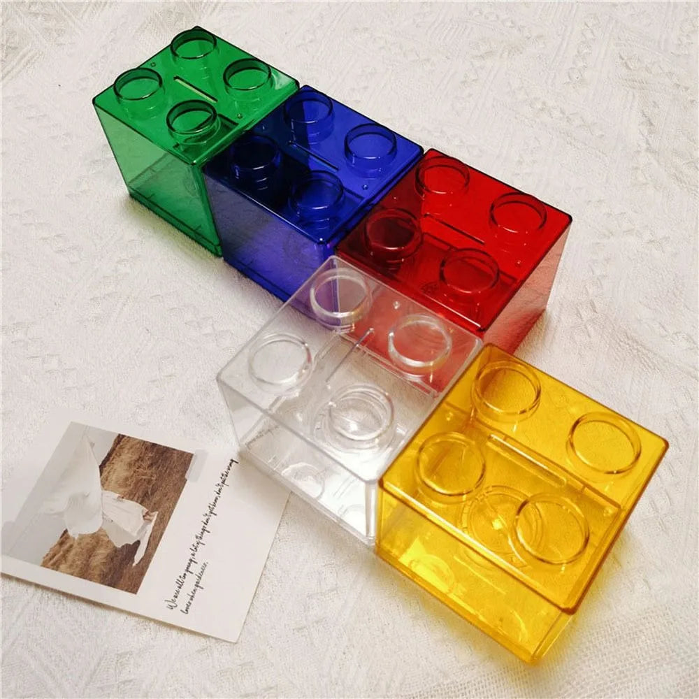 Transparent Funny Change Box Home Decor Piggy Bank Building Block