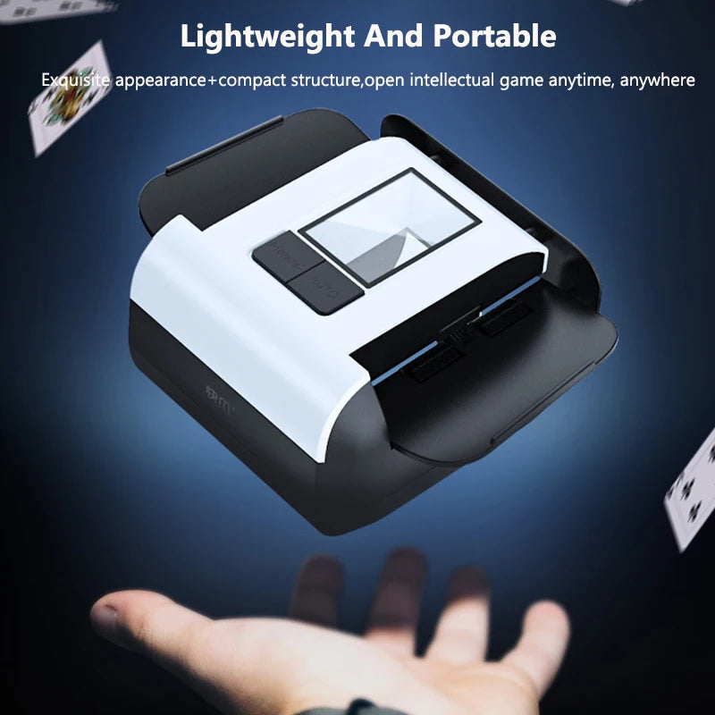2000mAh Automatic Card Shuffler Rechargeable Electric Poker Card Shuffling Machine Auto Mixer Tool Device for Home Party Camping Vue