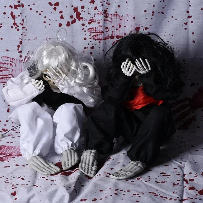 Ghostly Crying Vibrating Figure Halloween Decoration Prank for Bar KTV Escape Room Asylum Scary Party Prop Supply Vue