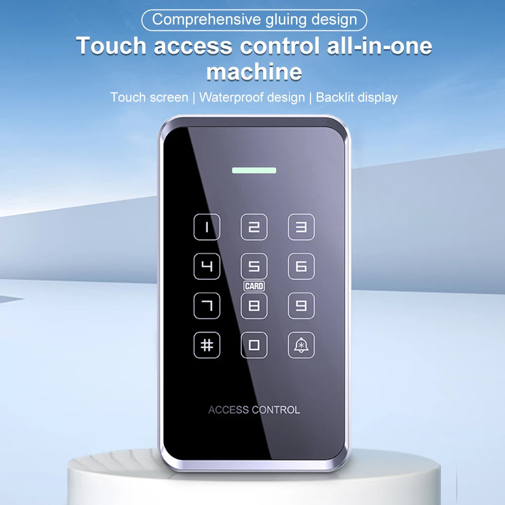 NFC RFID Card Access Control Keypad Large Capacity 1000Users Waterproof Backlight Touch Screen Dual frequency Wiegand Reader Vue