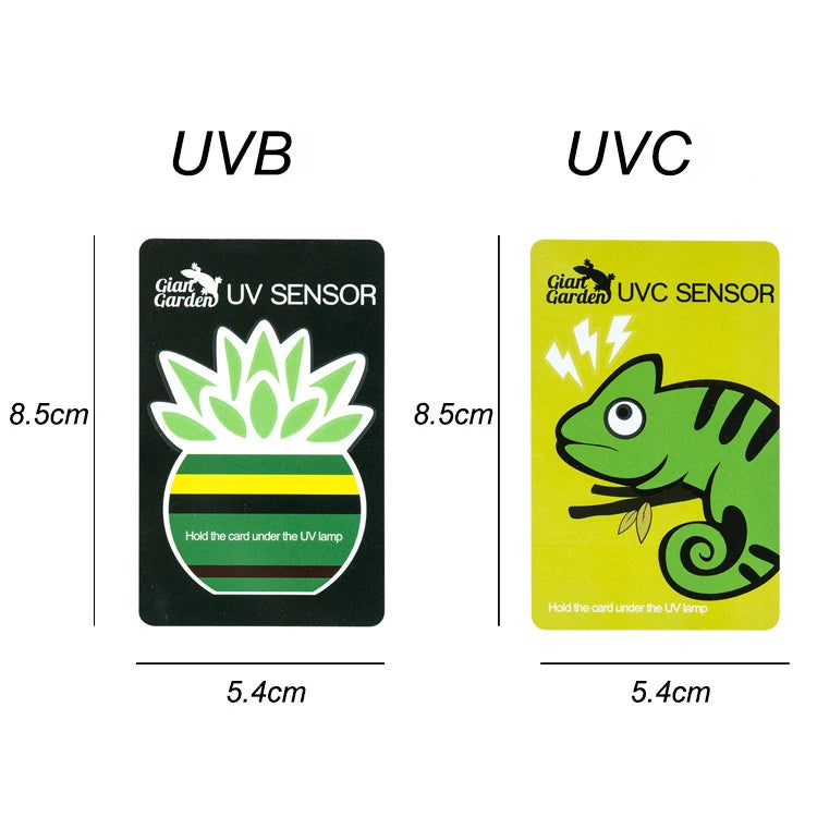 Reptile Accessories UVB UVC Light Lamp Bulb Test Card 10 Seconds Detection Of Crawler Pet UV Test Card Pet Supplies Vue