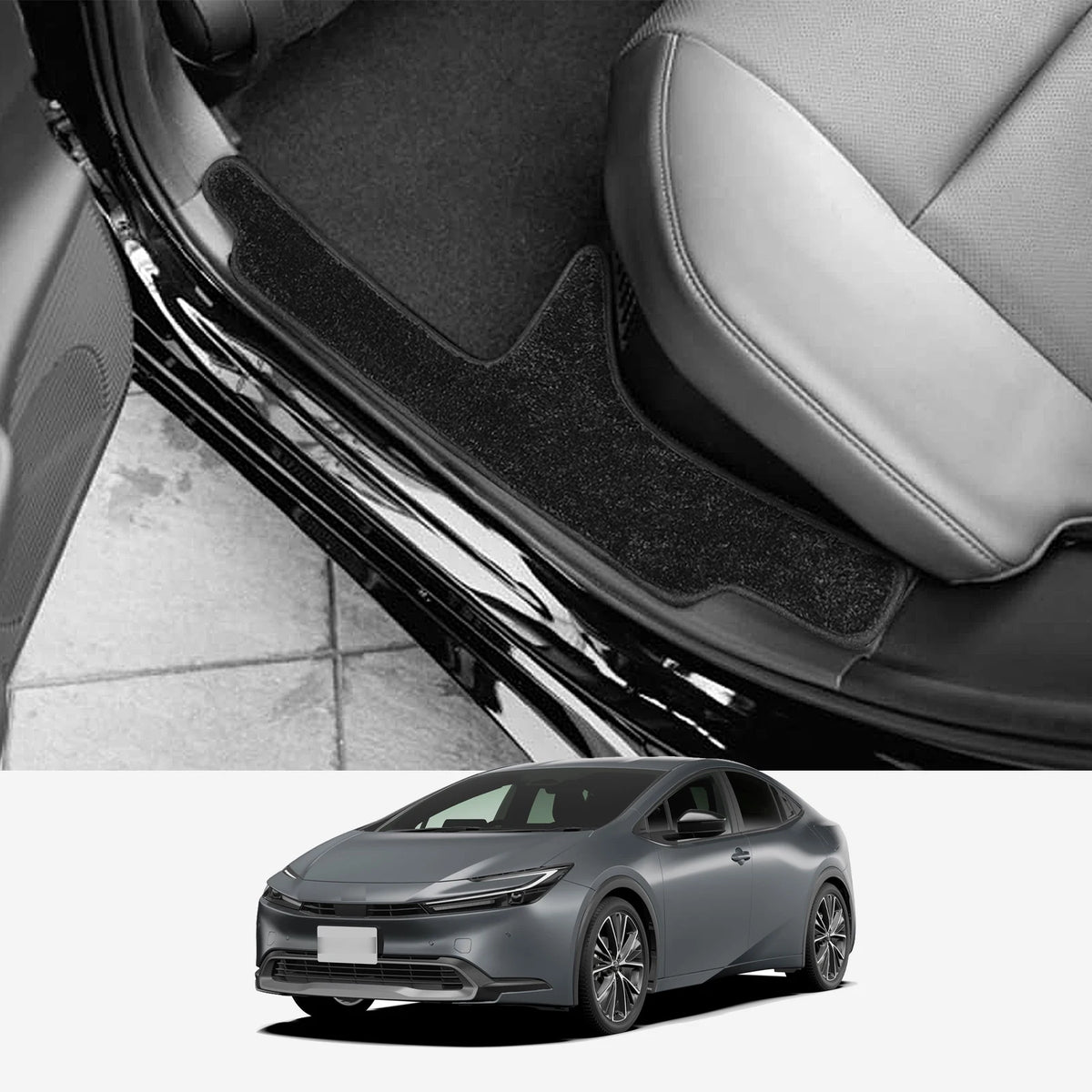 for Toyota Prius 60 Series 2023 2024 Car Door Sill Protect Carpet Floor Mats Foot Pads AH40 Non-Slip Front Rear Pad 4pcs/Set Vue