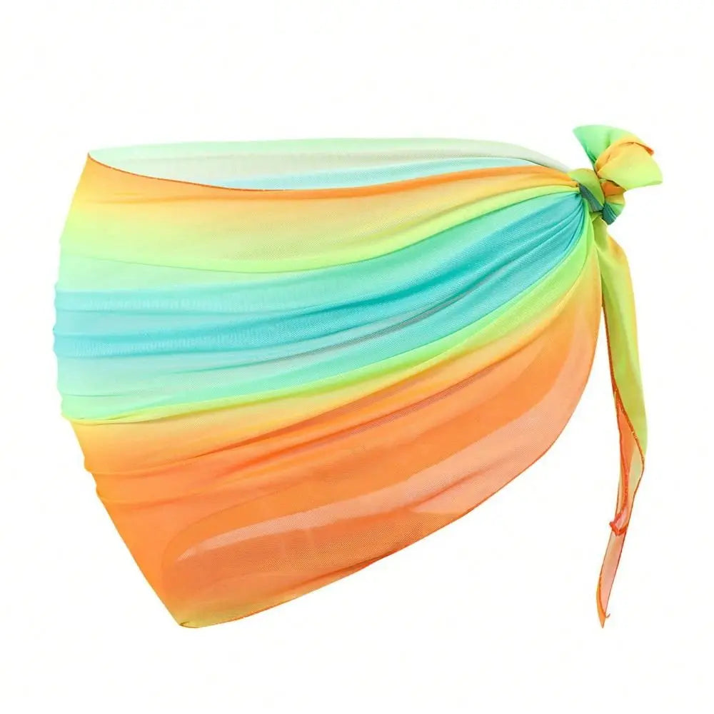 Chiffon Material Beach Dress Short Length Sheer Fabric Sarongs Vue