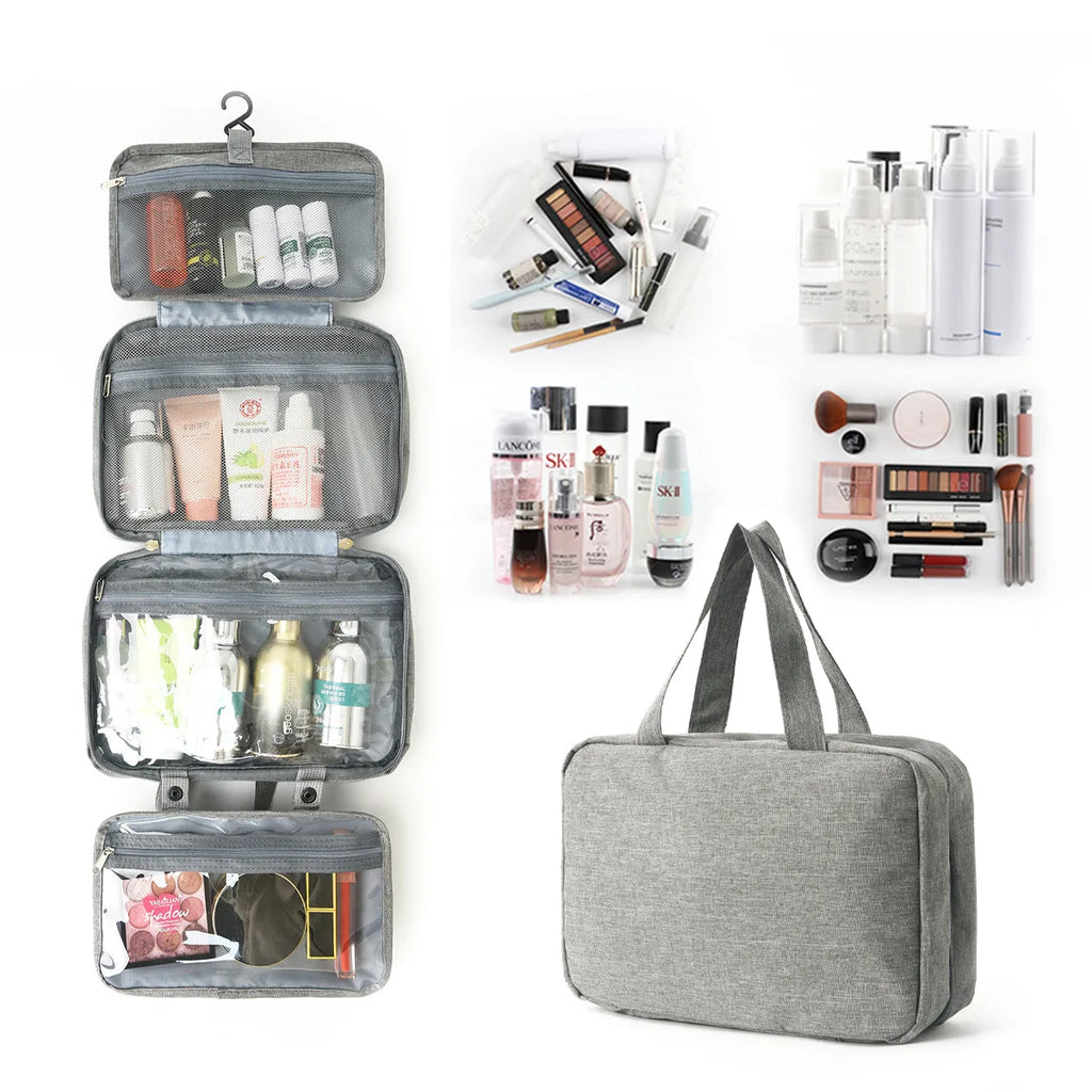 Travel Waterproof Folding Dry and Wet Separation Toiletry Bag Cosmetic Storage Bag Large Capacity Cosmetic Bag Vue