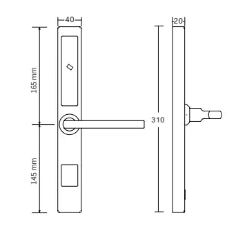Popular Hotel RFID Card Lock for Slim Doors Vue