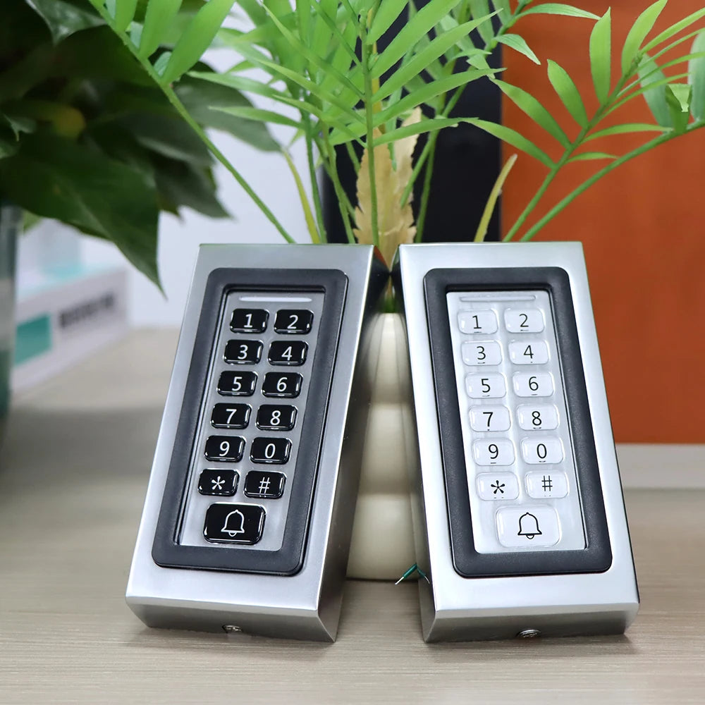 Metal Gate Opener Door Lock Outdoor Access Control Keypad Crystal Button EM Card Reader PIN Code RFID IP67 Waterproof Wiegand 26 Vue