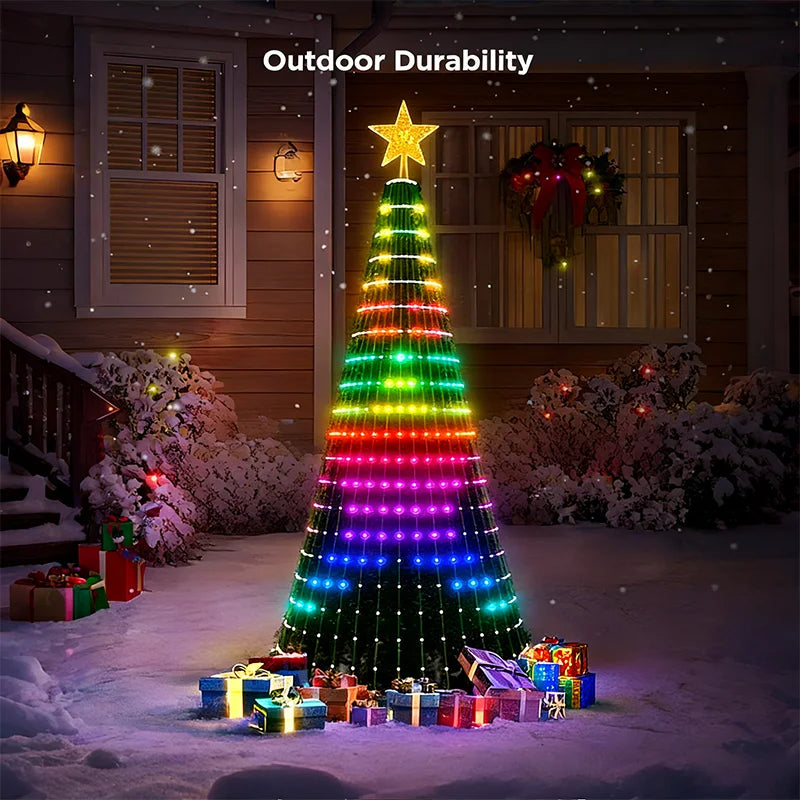 Smart Christmas Tree Lights LED String Lights DIY Color Changing Pattern Timer Music Sync Waterproof for Christmas Tree Decor Vue