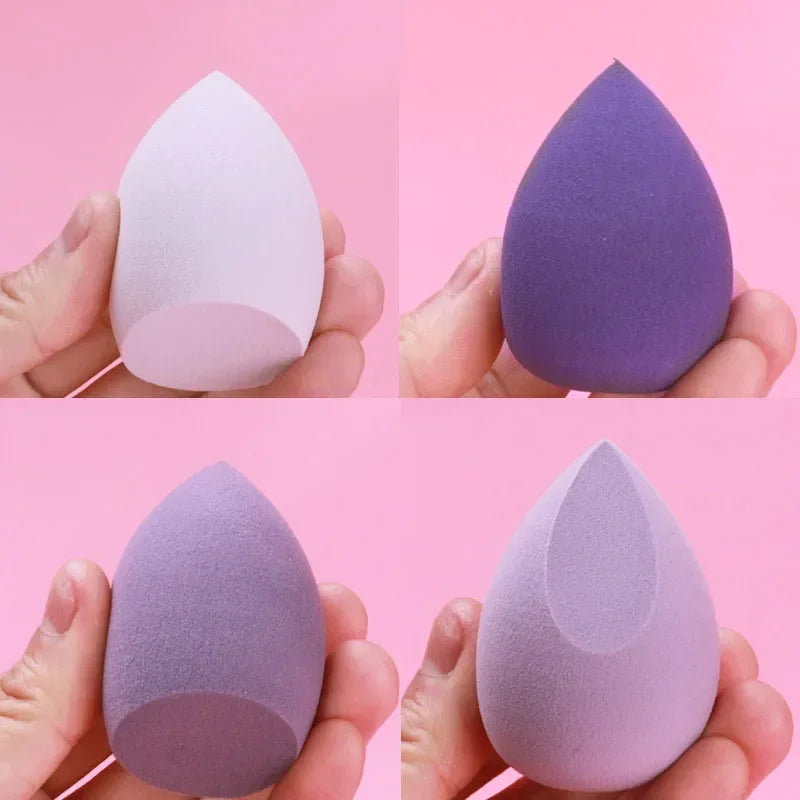 4pcs Sponge Beauty Cosmetic Powder Egg Make Up Sponge Tools Foundation Makeup Puff Dry and Wet Combined Powder Puff Bevel Cut Vue