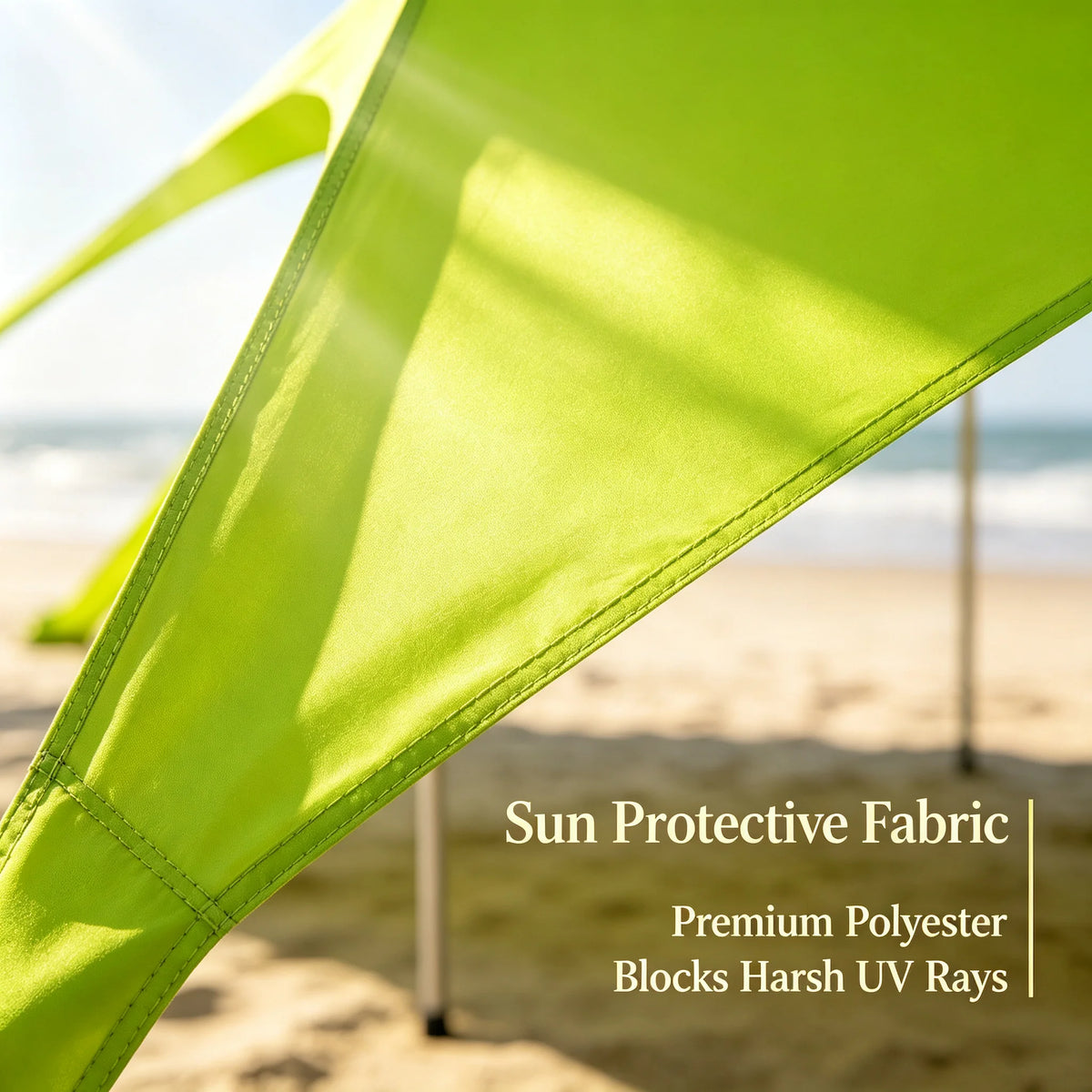 Beach Stretch Tent 2×1.6m Pop-Up Sun Shelter for 2-3 People Beach Sun Shelter Tent Vue