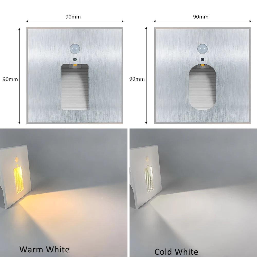 SANDIY Motion Sensor LED Wall Sconce Stair Night Light 3W LED Wall Sconce Vue