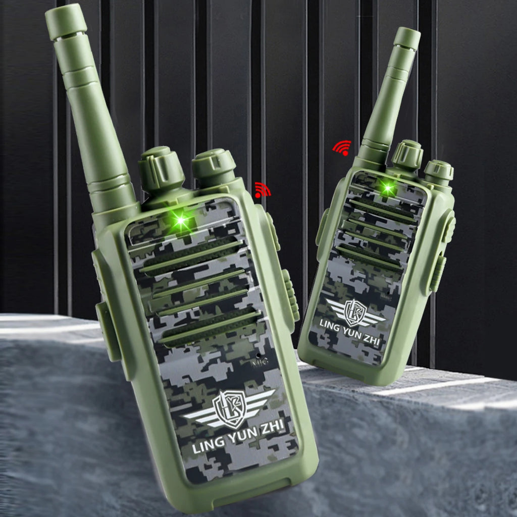 2Pcs Electronic Long Range Walkie Talkie Toys, Intercom Mini Interphone Digital Sound Communication Game Indoor and Outdoor Vue