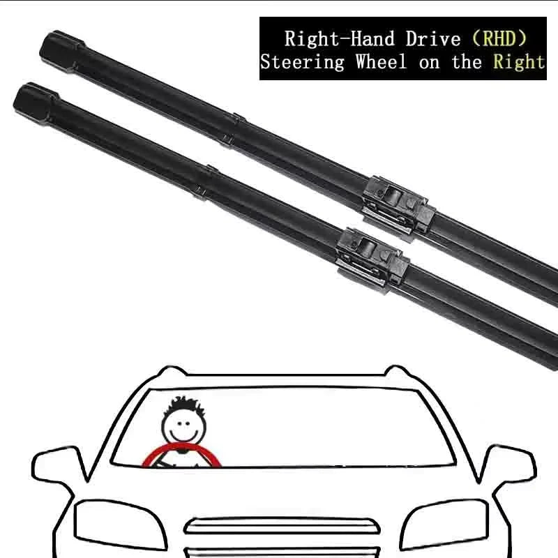 Front Wiper Double Rubber For Mercedes Benz Vito V-Class W447 MK3 2014~2024 Wiper Blades Window Windshield Brushes Accessories Vue Single layer RHD