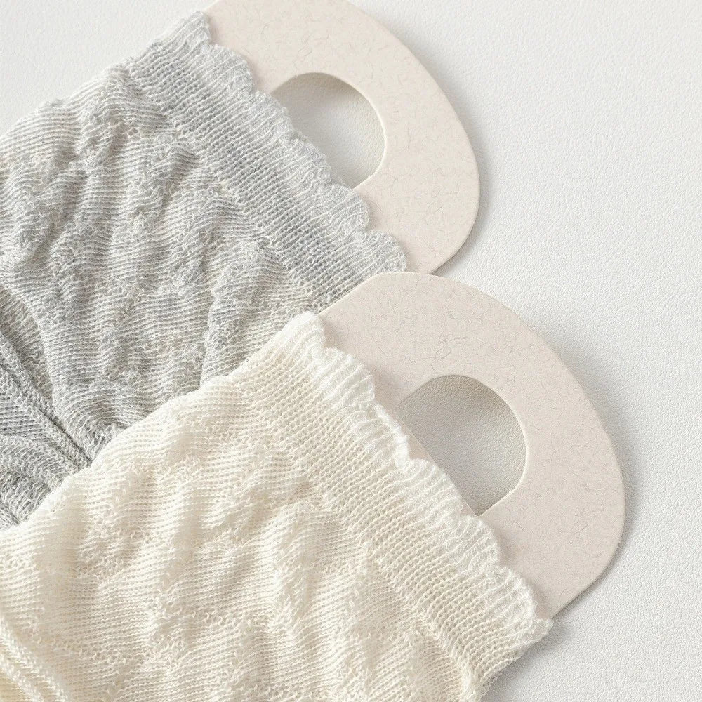 1 Pair Thin Knit Stirrup Slouch Socks Hollow Pattern Breathable Feel Vue