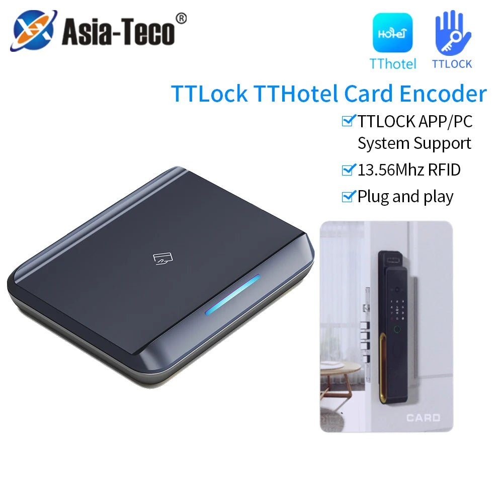 E5 for All Intelligent Lock of TTLOCK App TT Hotel New in Smart RFID IC Card Reader Encoder TT Renting System Software 13.56Mhz Vue