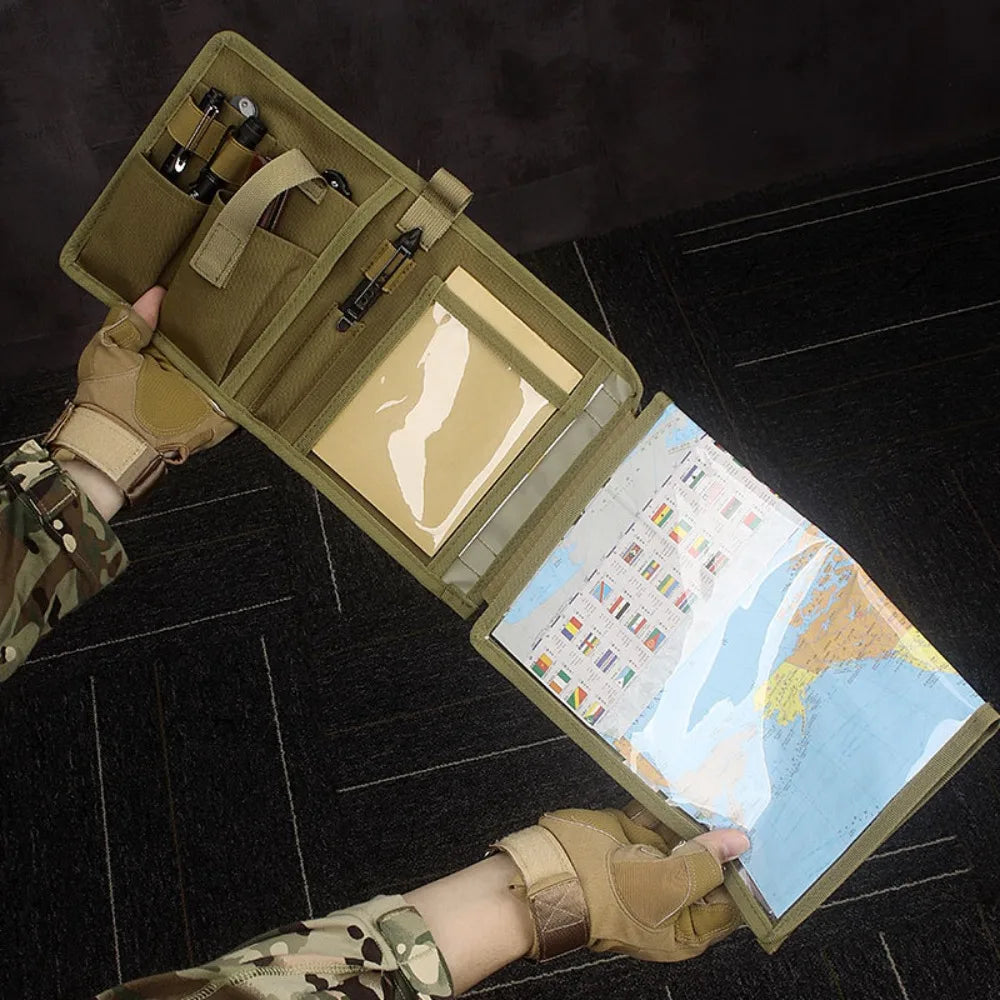 Waterproof Map Bag Military Fan Outdoor Tactical Notebook Diary Pencil Case Book Cover Waterproof Bag Map Bag Vue