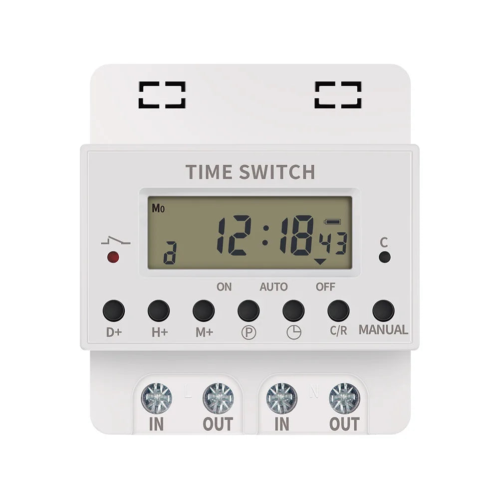 220V Timing Switch Time Controller Programmable Time Controller Switch Relay LCD Display 28 Groups Number Setting Timing Switch Vue