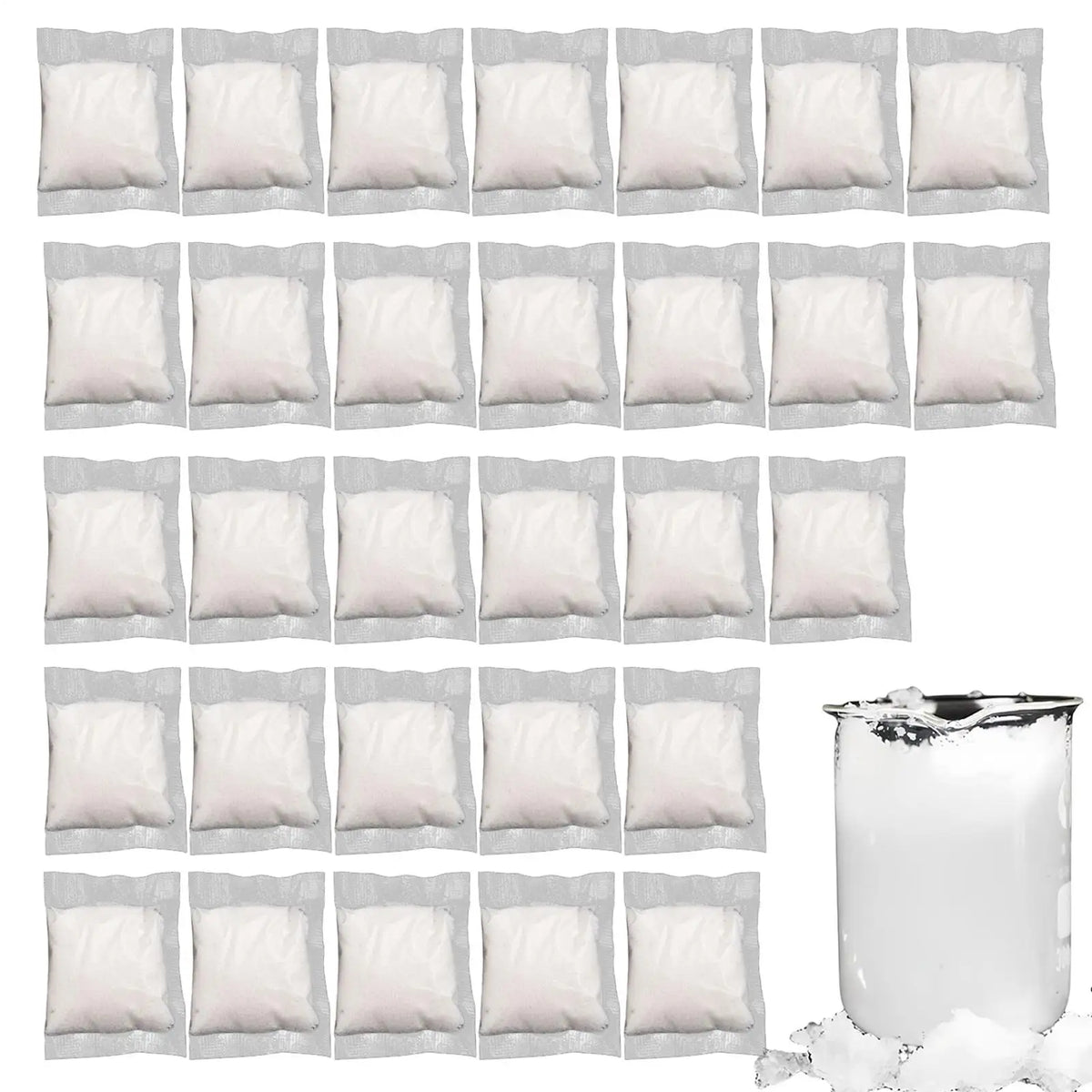 30Pcs Portable Pee Powder Liquid Emergency Urine Bag Solidifier Portable Toilets Odor Neutralizer for Strong Water Absorption Vue