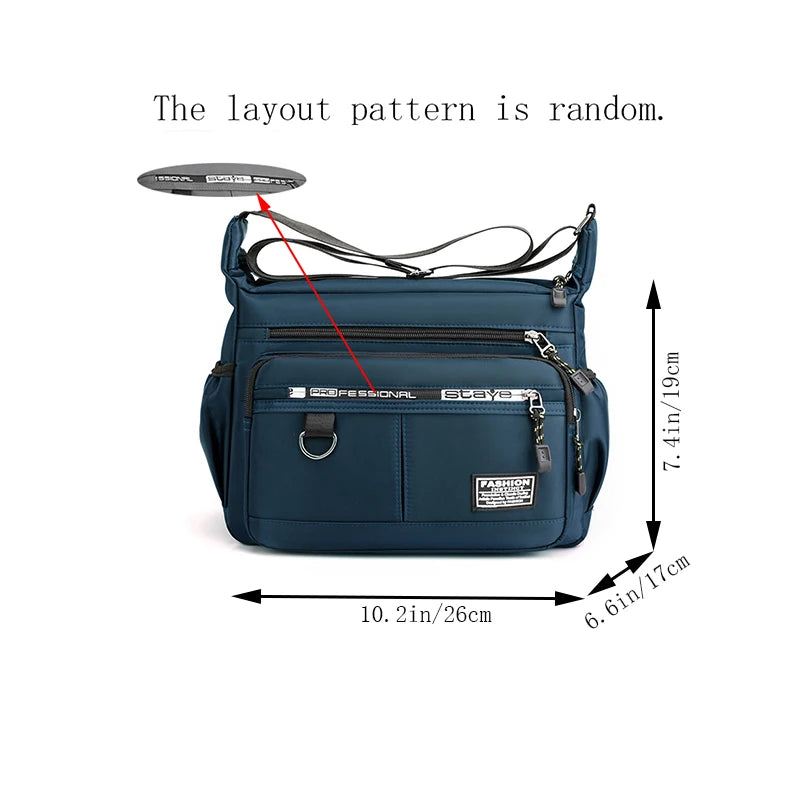 Men's Business Single-shoulder Bag Suitable Trips Work Made Nylon
