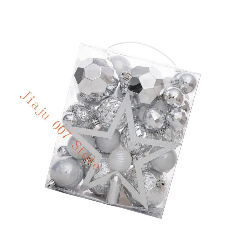 50pc Shatterproof Christmas Ornaments Set with Star Topper Christmas Ornament Set Vue