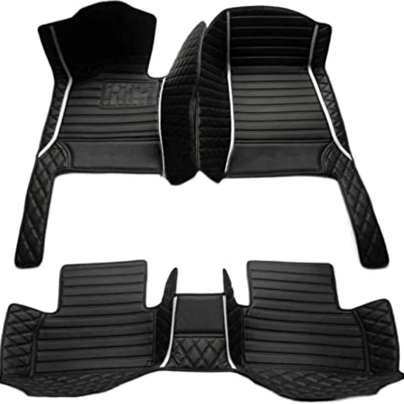 Custom Car Floor Mats For Haval F7X H6 H9 Jolion 2015-2026 All Weather Auto Accessories Foot leather Carpets Fashion Rugs Pads Vue black and white F7X 2019-2025