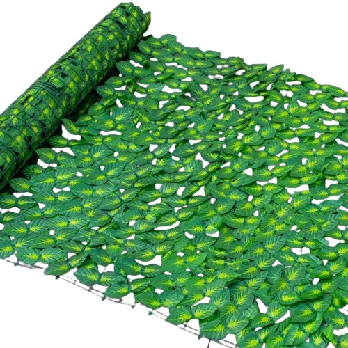 50X100cm Hedge Screen Artificial Ivy Privacy Fence Panel Realistic Green UV Resistant Leaf Wall for Outdoor Balcony Pool Fencing Vue Style B 3PCS
