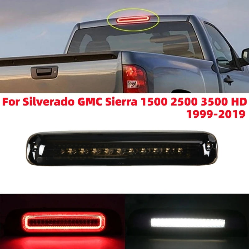 1Pcs Car LED Third Brake Light with Flash Switch Additional Brake Lamp For Silverado Sierra 1500 2500HD 3500HD 1999-2019 Vue