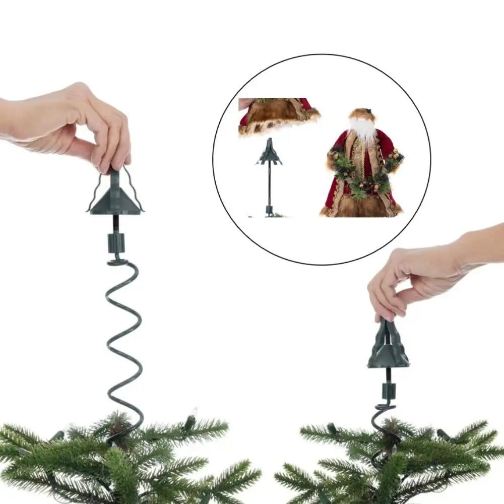 Universal Design Christmas Tree Topper Stand Lightweight Adjustable Tree Top Holder Durable Construction Green Rotating Stand Vue