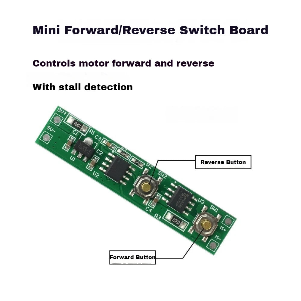 Forward Reverse Switch Motor Control Board with Stall Detection 9V for DC Motor DIY Electric Screwdriver Small Production Part Vue