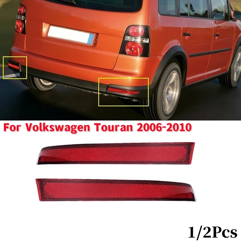 1/2Pcs Left Right Car Red Rear Bumper Reflector Brake Lamp for Volkswagen Touran 2006-2010 1T0945106A Vue