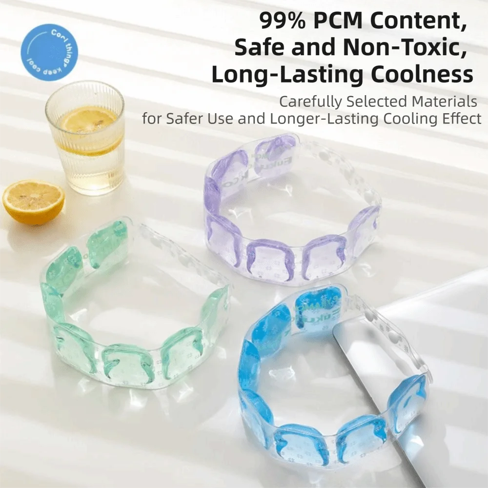 18/28 ℃ Neck Cooler Collars Portable Summer Gadget Ice Cushion Pillow Hanging Neck Reusable Cooling Neck Wrap Summer Essentials Vue