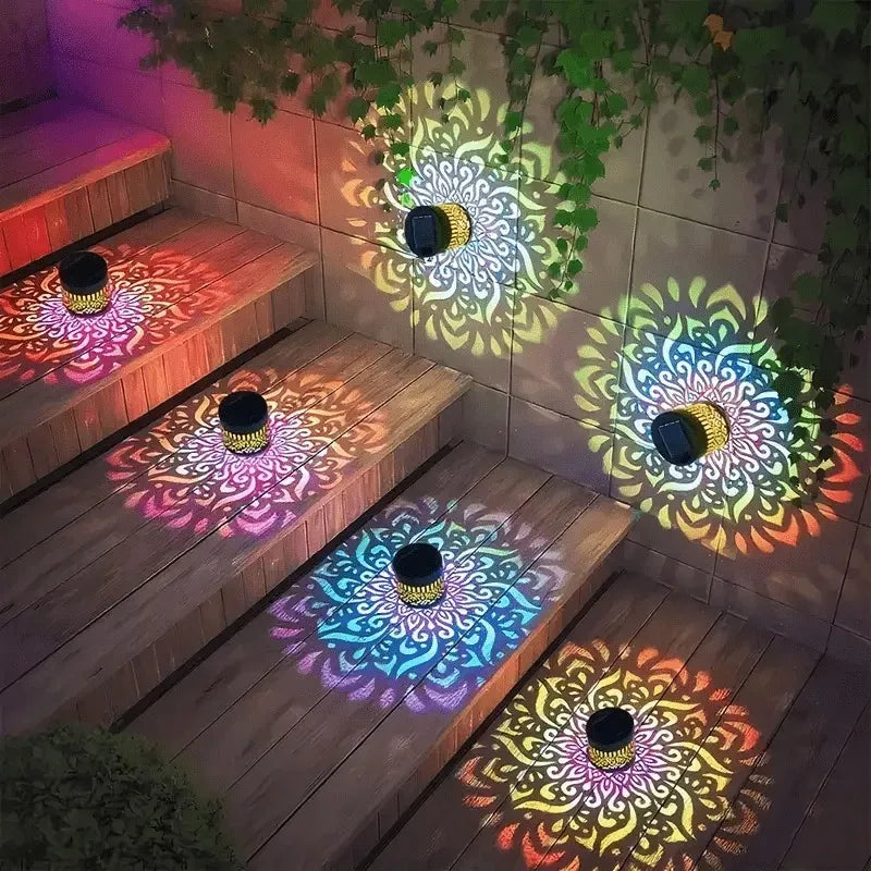 1-8PCS Solar Flower Sun Wall Lantern Outdoor Waterproof Garden Decorative Light Landscape Sconce for Yard Home Exterior Vue