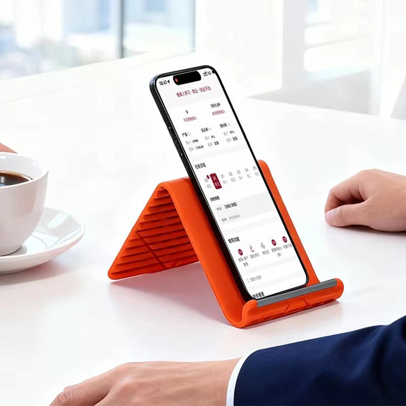 Portable Foldable Silicone Phone Holder Bendable Freely into Any Shape Multi-Angle Adjustable Stand for Mobile Phone Vue