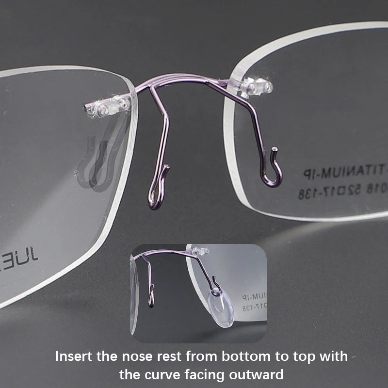 50PCS=25Pairs/Set Plug-in Eyeglasses Nose Pads Transparent PVC Anti Slip Nosepads Flat Oval Eyewear Bracket Eyeglass Accessory Vue