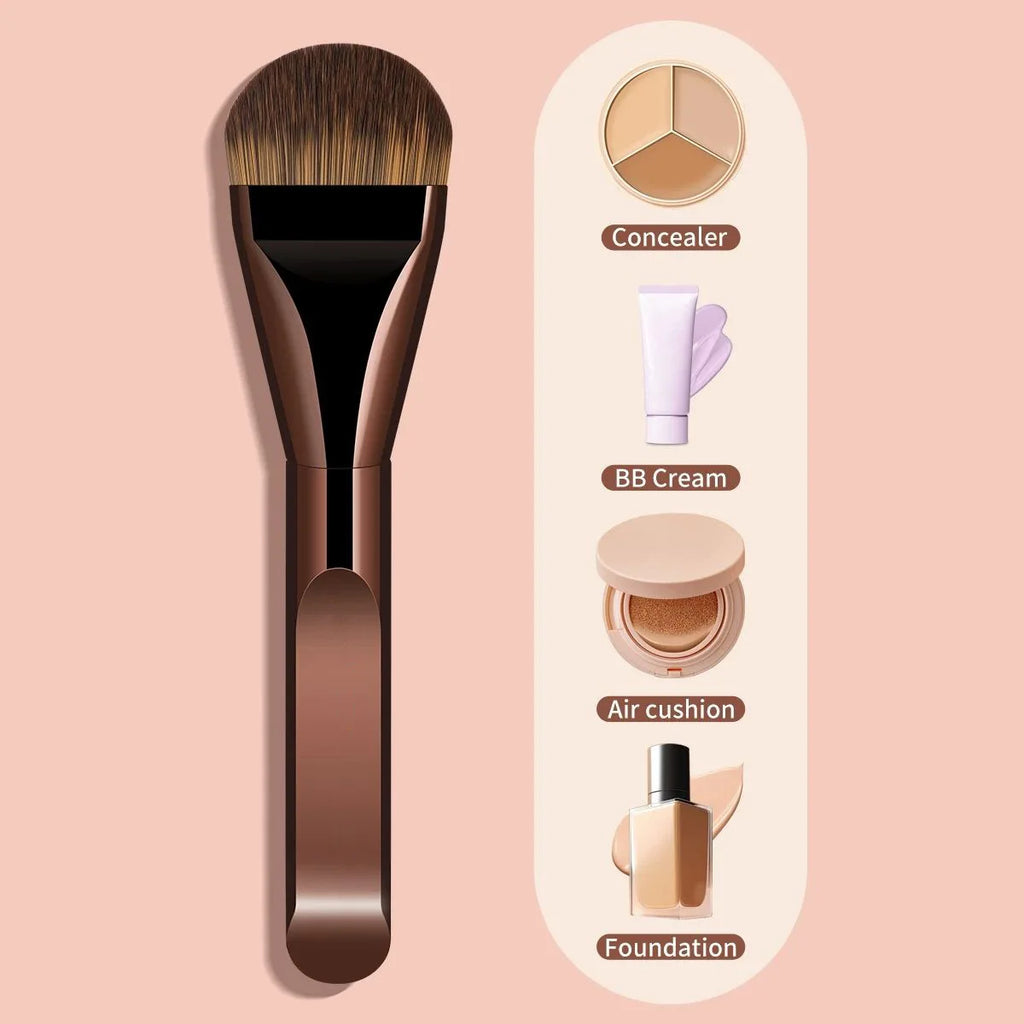 New Makeup Brushes Set Private Label Luxury Brown Color Beauty Tools Vegan Foundation Blush Shadow Powder Brush Wholesale Vue