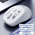 Lenovo 2.4G Wireless Bluetooth Mouse Dual Mode Rechargeable Ergonomic Office Gaming Portable Mice For iPad PC Laptop Mouse Vue White
