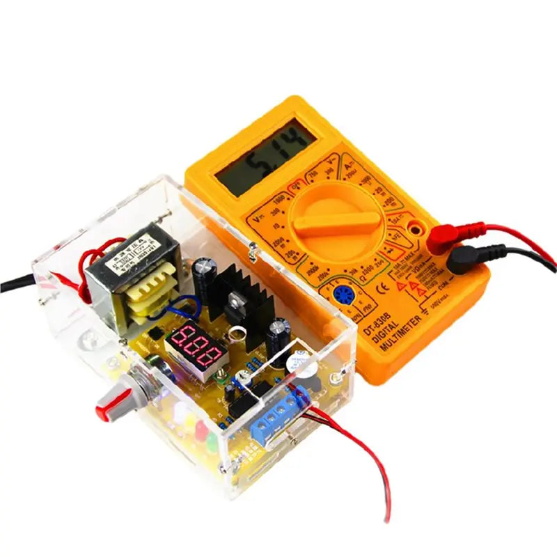 ABKW-3X LM317 Adjustable Voltage Regulated Power Supply DIY Kit 220V Transformer Stabilized Power Supply Laboratory US PLUG Vue