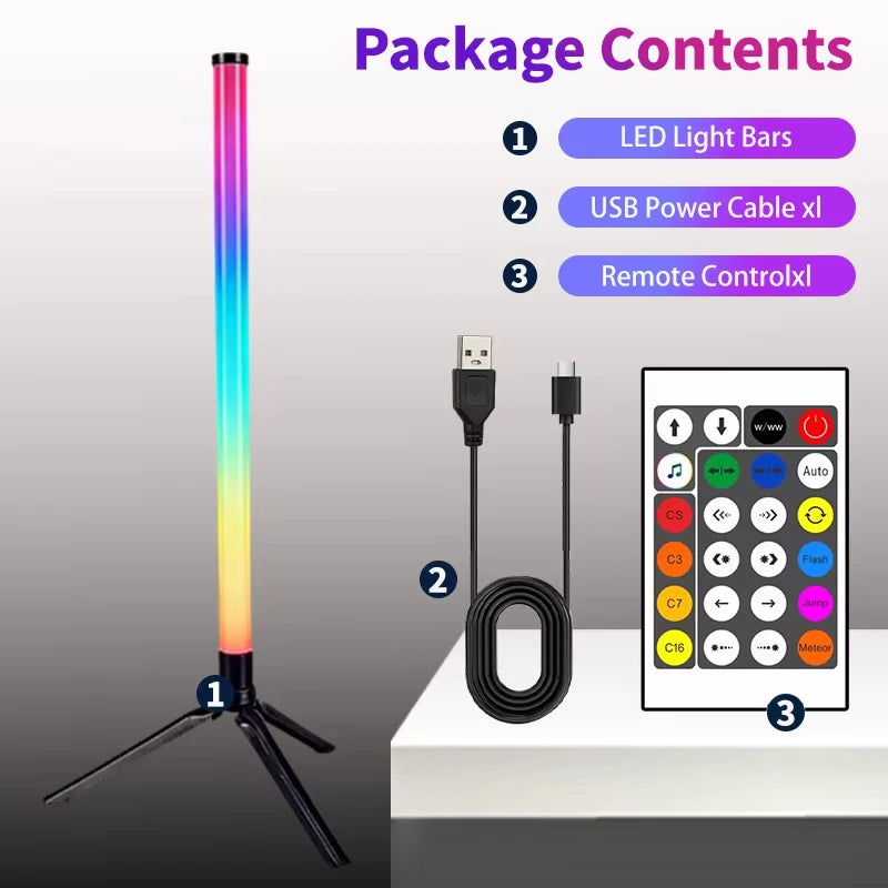 Smart RGB LED Corner Floor Lamp 103CM Remote Control Standing Stand Light for Bedroom Living Room Atmosphere Decor Lamp Vue 1PC 103cm Remote Control No plug