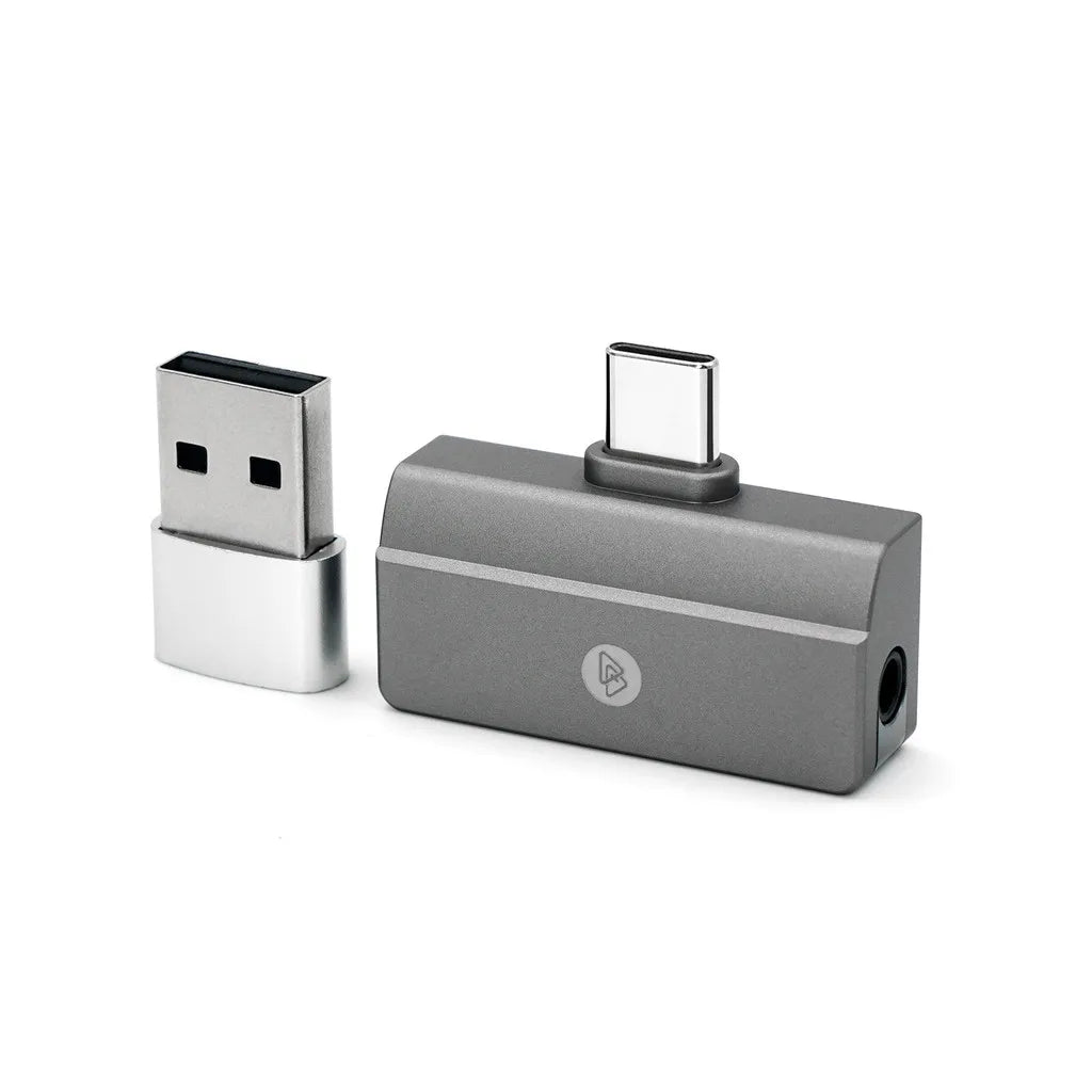 BQEYZ C30 Portable DAC Amp USB-C 3.5mm 4.4mm HiFi 32bit 384kHz Portable DAC Amplifier Vue Silver