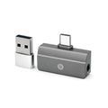 BQEYZ C30 Portable DAC Amp USB-C 3.5mm 4.4mm HiFi 32bit 384kHz Portable DAC Amplifier Vue Silver