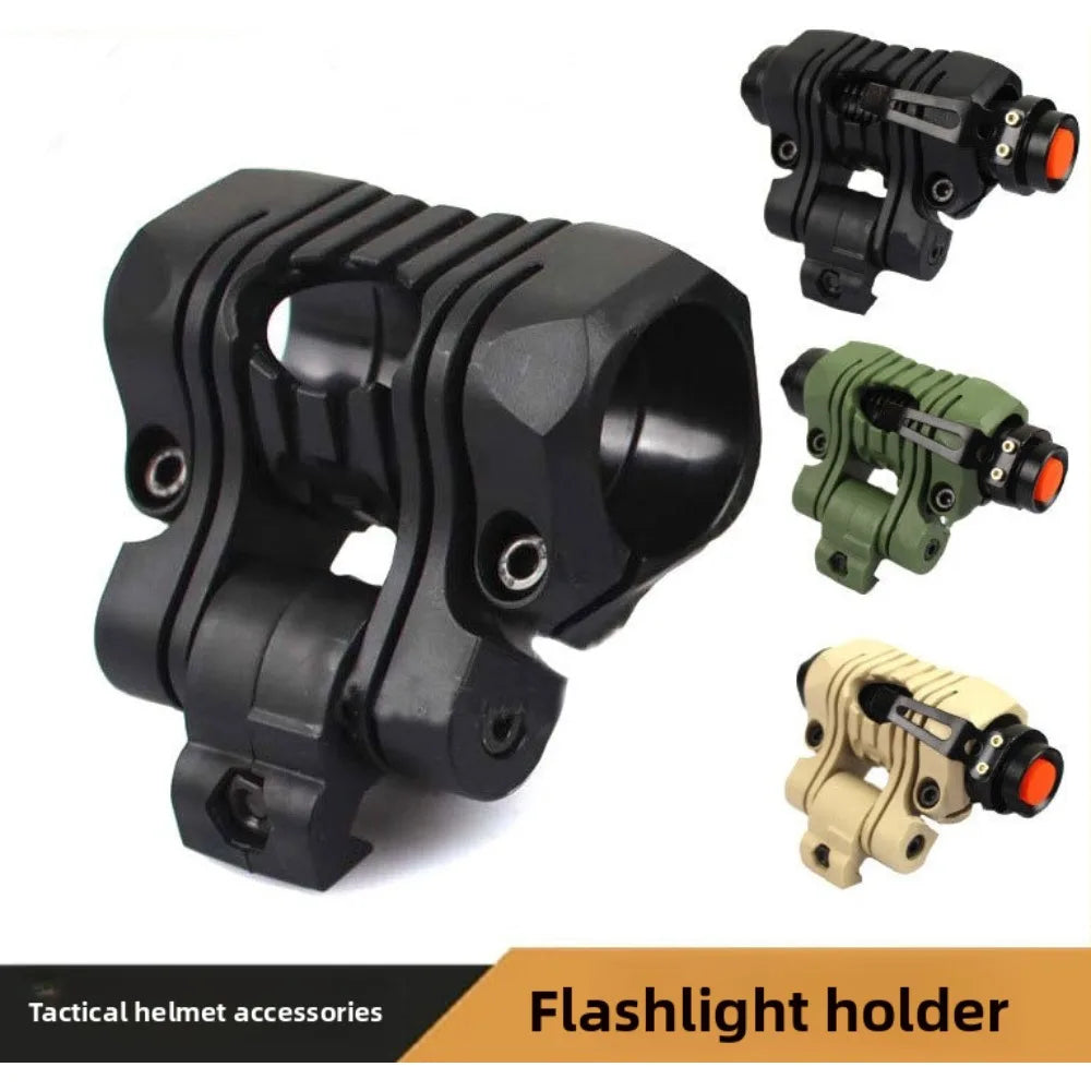 Tactical Helmet Plastic Nylon Guide Rail Flashlight Clamp Clamp Flashlight Fixing Bracket Fishbone Clamp Adjustable Sliding Vue